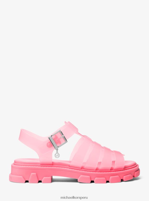 zapatos educacion fisica Michael Kors mujer sandalia jagger de pvc geranio 8FX48V1985