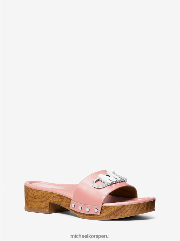 zapatos educacion fisica Michael Kors mujer sandalia parker de piel con plataforma rosa 8FX48V1873