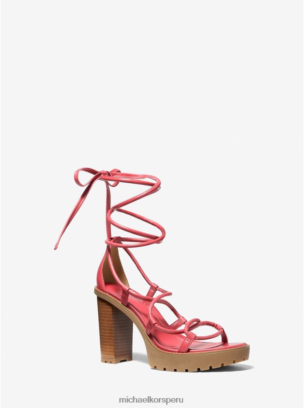 zapatos educacion fisica Michael Kors mujer sandalia vero de piel con plataforma dalia 8FX48V2045