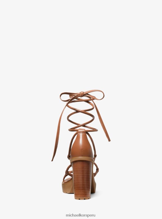 zapatos educacion fisica Michael Kors mujer sandalia vero de piel con plataforma equipaje 8FX48V2046