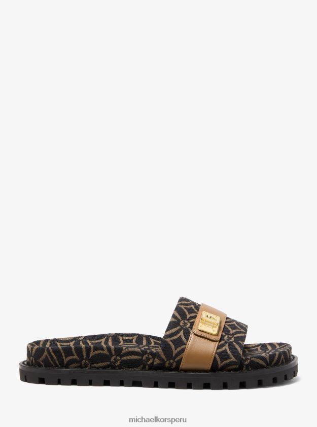 zapatos educacion fisica Michael Kors mujer sandalias padma con logo en jacquard cáscara múltiple 8FX48V1927