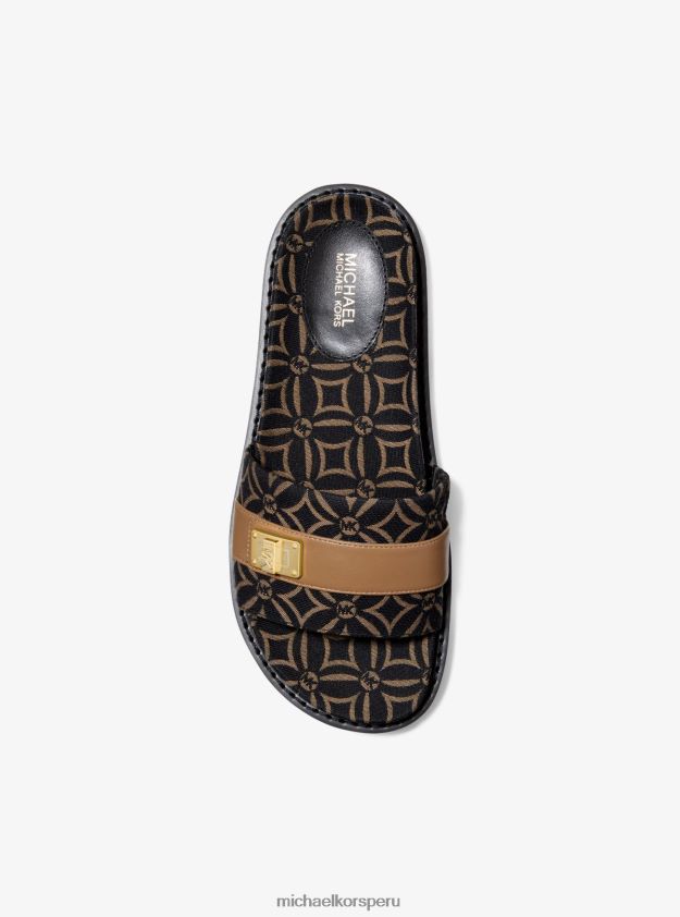zapatos educacion fisica Michael Kors mujer sandalias padma con logo en jacquard cáscara múltiple 8FX48V1927