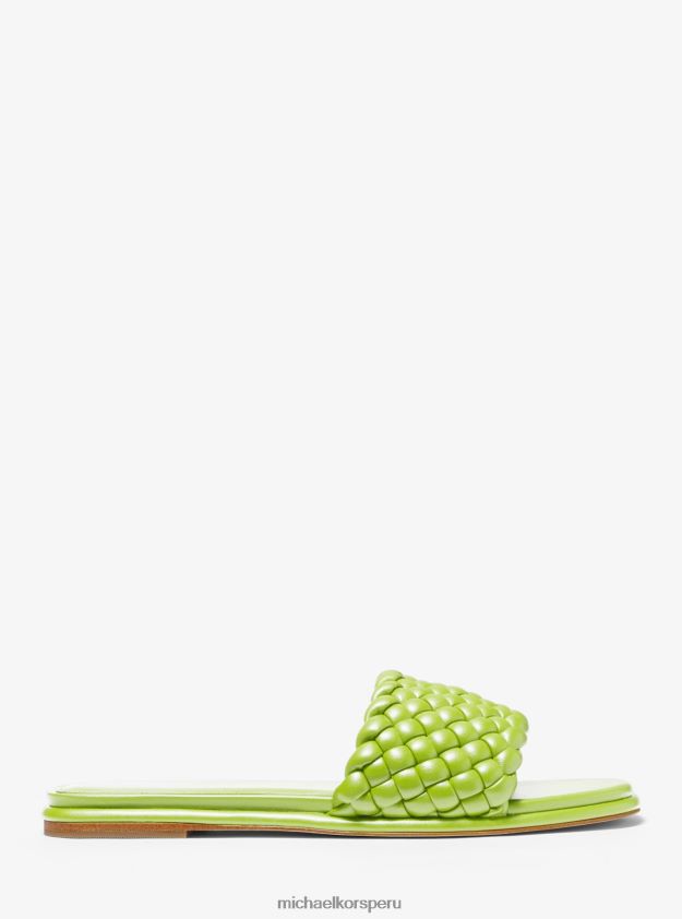 zapatos educacion fisica Michael Kors mujer sandalia amelia trenzada limonada brt 8FX48V2347