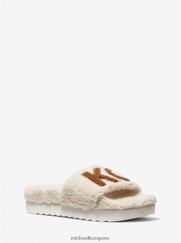 zapatos educacion fisica Michael Kors mujer sandalia tyra sherpa natural 8FX48V2344