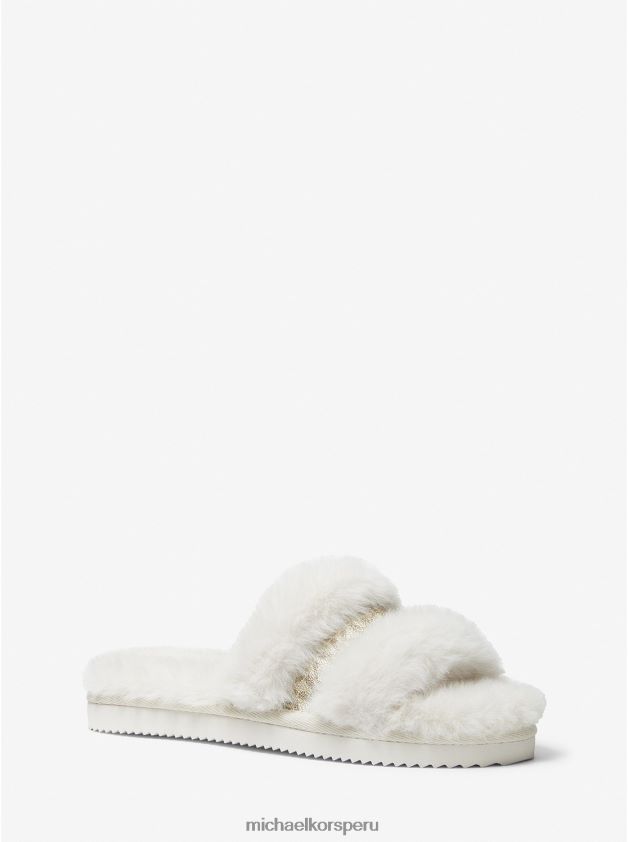 zapatos educacion fisica Michael Kors mujer sandalias scarlett de piel sintética crema 8FX48V2337