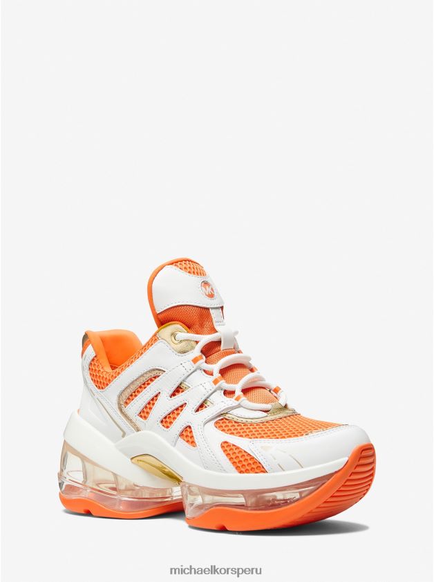 zapatos educacion fisica Michael Kors mujer Zapatilla olympia sport extreme de piel y malla albaricoque multiple 8FX48V1760 8FX48V1760 Peru Michael Kors carteras de moda Completa tu look navideno con ...