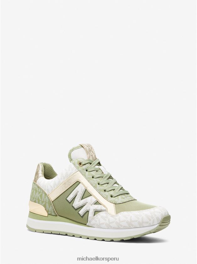 zapatos educacion fisica Michael Kors mujer Zapatillas Maddy de malla y logo bicolor lt sabio mlti 8FX48V1818