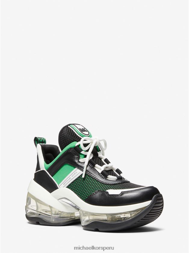 zapatos educacion fisica Michael Kors mujer Zapatillas olympia extreme de cuero y buceo. palma múltiple 8FX48V1765