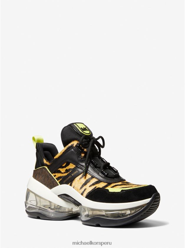 zapatos educacion fisica Michael Kors mujer entrenador de medios mixtos olympia extreme negro 8FX48V1731