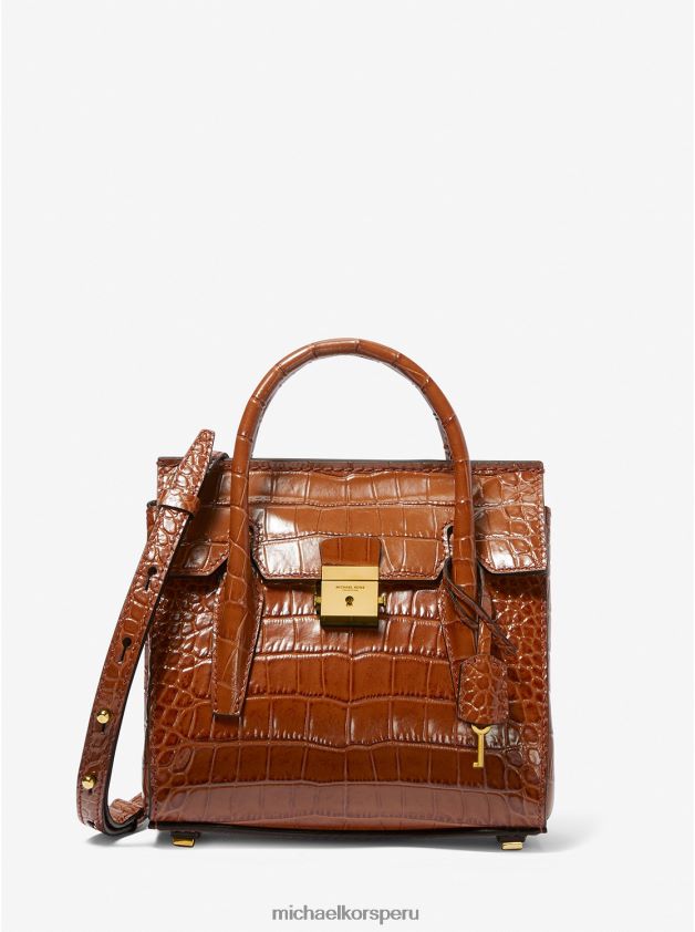 accesorios educacion fisica Michael Kors unisexo Bolso satchel campbell mini de piel con relieve de cocodrilo de la colección vicuña 8FX48V3800