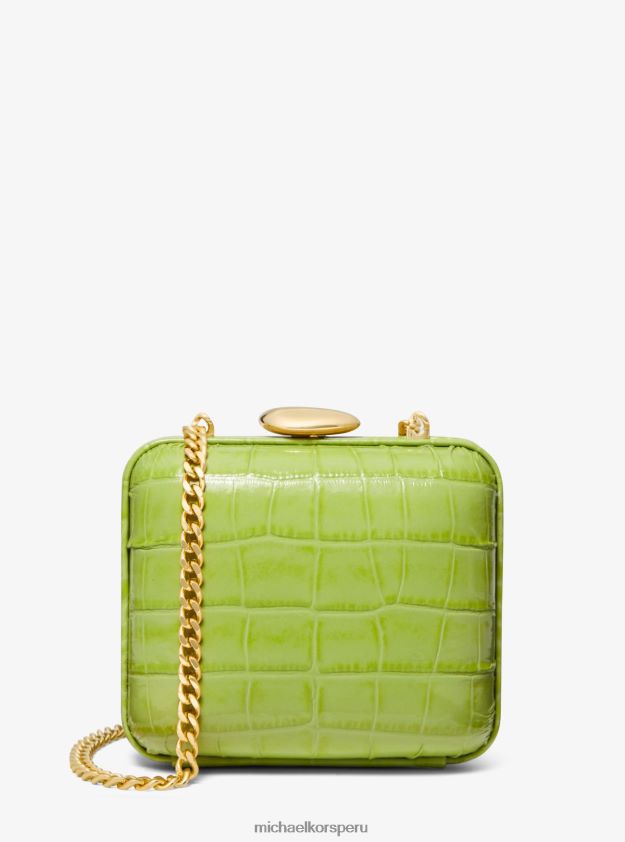 accesorios educacion fisica Michael Kors unisexo colección tina mini minaudiere piel grabada cocodrilo cal 8FX48V3782