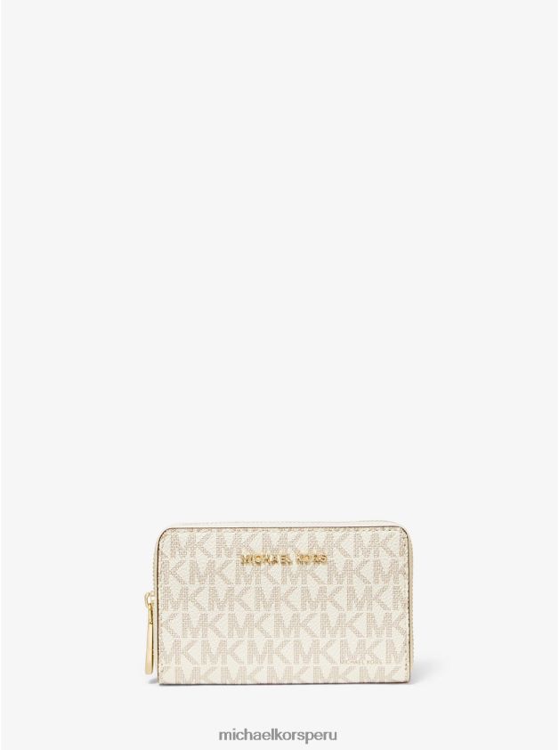 accesorios educacion fisica Michael Kors unisexo cartera pequeña con logo y piel vainilla/bellota 8FX48V3941