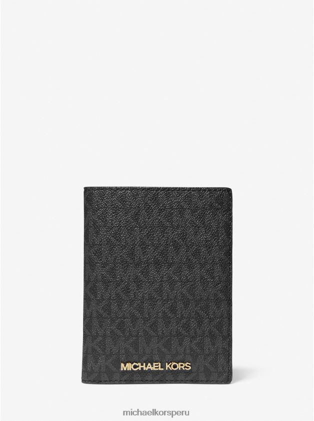 accesorios educacion fisica Michael Kors unisexo set de regalo con funda para pasaporte y etiqueta para equipaje con logo negro 8FX48V3943