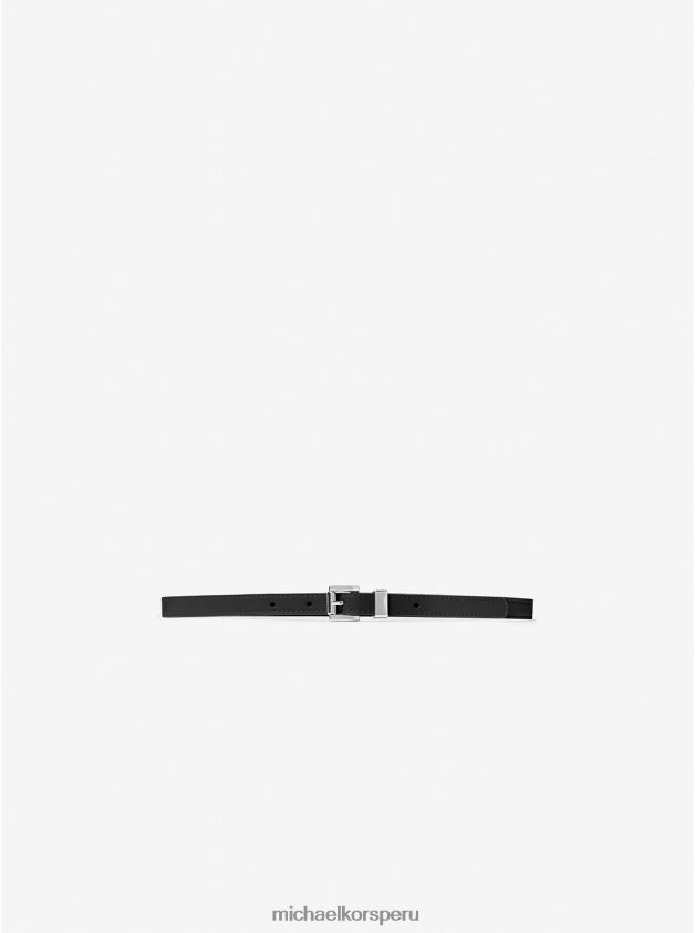 accesorios educacion fisica Michael Kors unisexo cinturón de cuero de colección negro 8FX48V3903