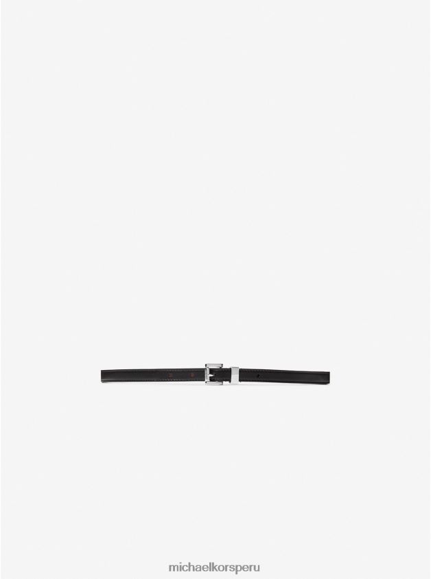 accesorios educacion fisica Michael Kors unisexo cinturón de cuero de colección negro 8FX48V3908