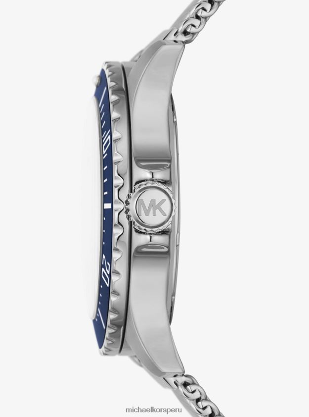 accesorios educacion fisica Michael Kors unisexo Reloj Everest extragrande y delgado de malla en tono plateado plata 8FX48V3956