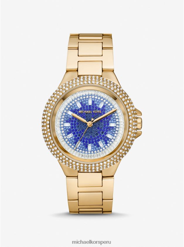 accesorios educacion fisica Michael Kors unisexo reloj camille extragrande en tono dorado con pavé ombre oro 8FX48V3967