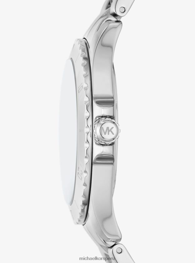 accesorios educacion fisica Michael Kors unisexo reloj delgado everest en tono plateado plata 8FX48V3955