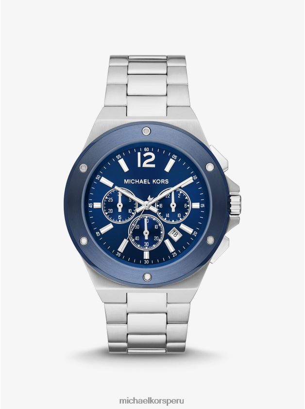 accesorios educacion fisica Michael Kors unisexo reloj lennox extragrande en tono plateado plata 8FX48V3985