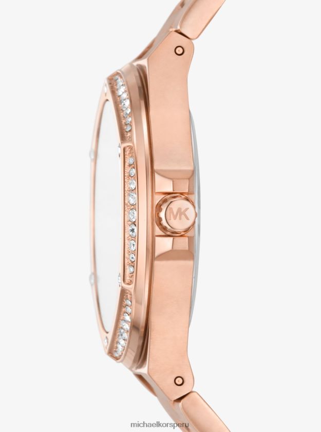 accesorios educacion fisica Michael Kors unisexo reloj lennox pave en tono dorado rosa oro rosa 8FX48V4003