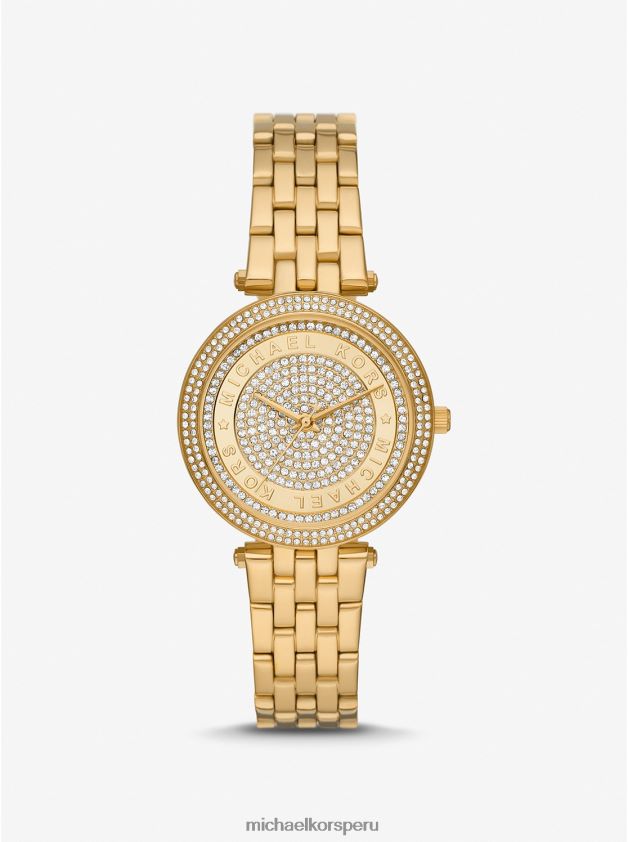 accesorios educacion fisica Michael Kors unisexo reloj mini darci pavé en tono dorado oro 8FX48V4023