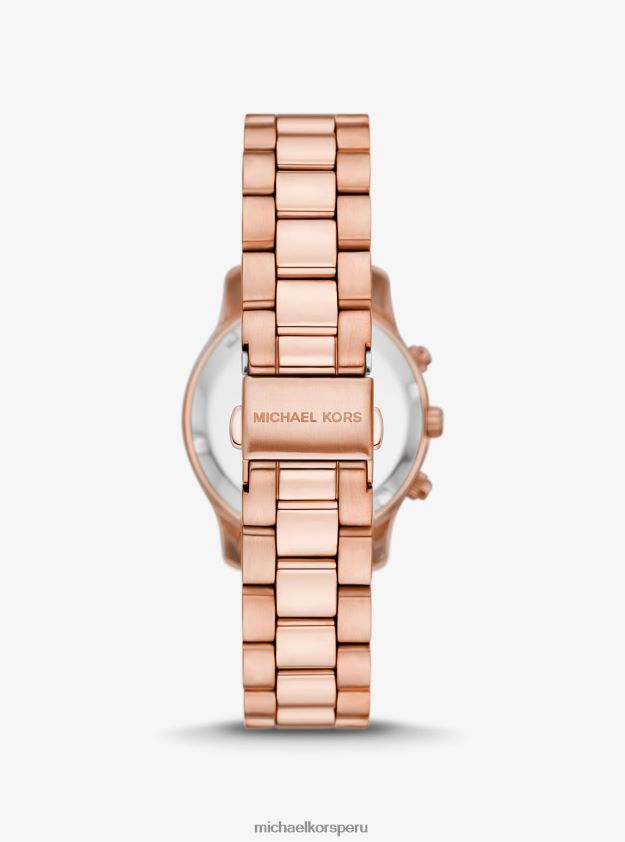 accesorios educacion fisica Michael Kors unisexo reloj mini runway en tono dorado rosa oro rosa 8FX48V3951