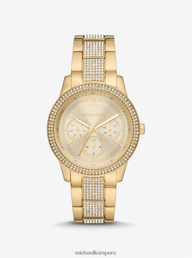 accesorios educacion fisica Michael Kors unisexo reloj tibby extragrande en tono dorado oro 8FX48V4022