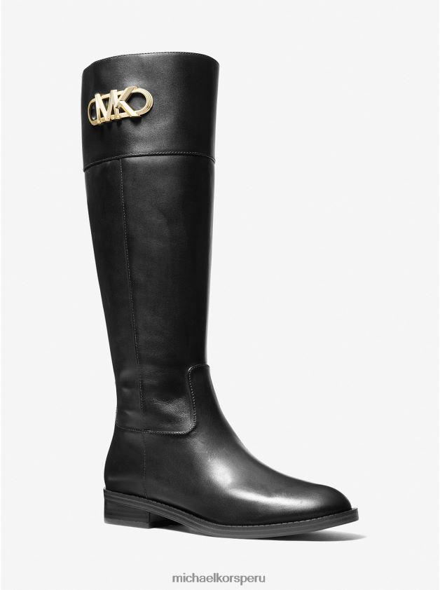 zapatos educacion fisica Michael Kors unisexo bota de cuero parker negro 8FX48V3949