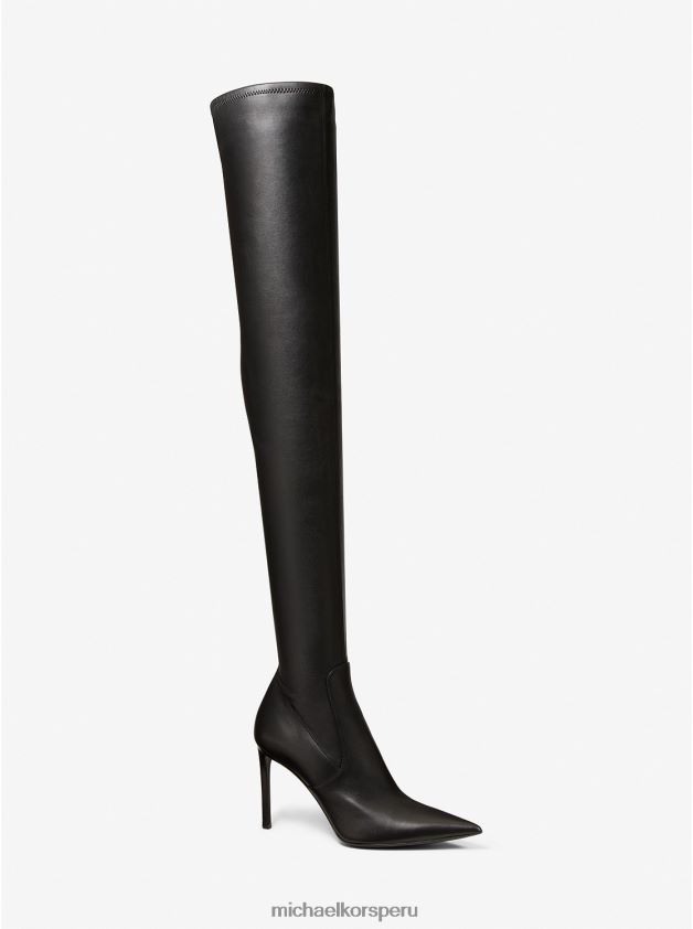zapatos educacion fisica Michael Kors unisexo bota de piel colección elle negro 8FX48V3838