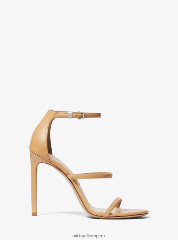 zapatos educacion fisica Michael Kors unisexo sandalia coleccion nadege piel camello 8FX48V3845